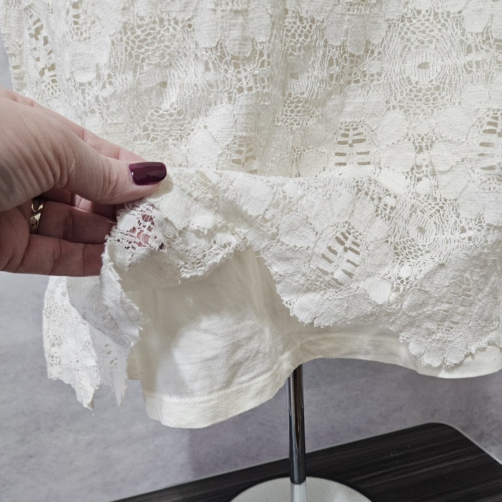 Lilla P Lace Pullover Short Sleeve Top - Picture 8 of 11